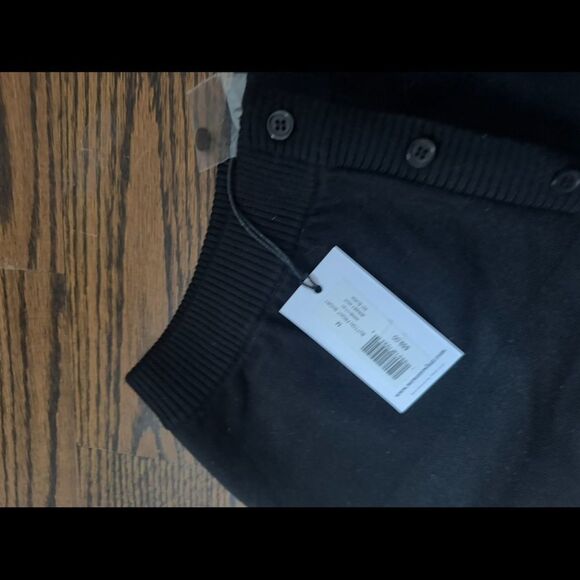 WeWoreWhat Black High Waist Shorts Relaxed Fit button front - Picture 2 of 3